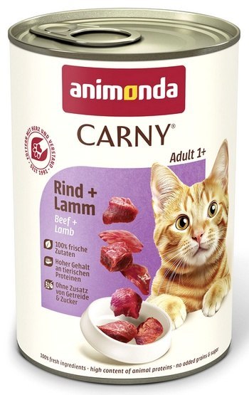 Animonda Carny Adult Wołowina + Jagnięcina puszka 400g