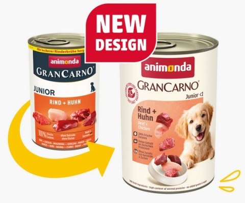 Animonda GranCarno Original Junior Rind Huhn Wołowina + Kurczak puszka 400g