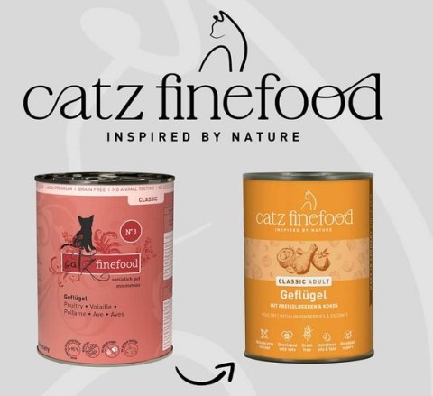 Catz Finefood Classic Drób (N.03) puszka 400g