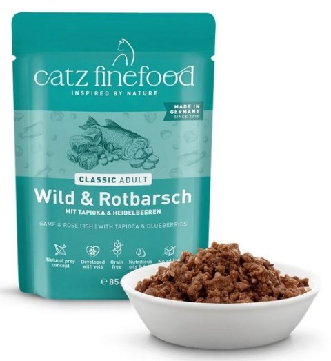 Catz Finefood Classic N.21 Dziczyzna i Karmazyn saszetka 85g