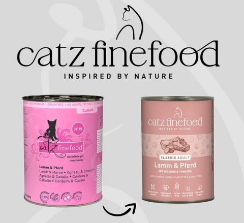 Catz Finefood Classic N.19 Jagnięcina i Konina puszka 400g