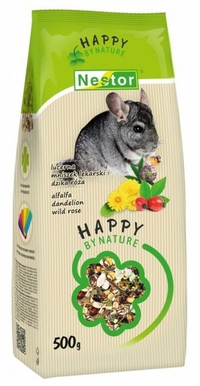 Nestor Pokarm Szynszyla dzika róża, lucerna, mniszek lekarski 500g