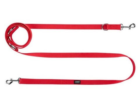 CHABA Smycz taśma regulowana L 20mm/260cm czerwona