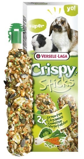 Versele-Laga Crispy Sticks Rabbit & Guinea Pig Vegetables - kolby dla królików i świnek z warzywami 110g