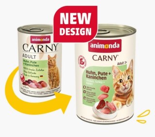 Animonda Carny Adult Kurczak, Indyk + Królik puszka 400g