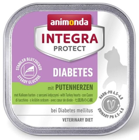 Animonda Integra Protect Diabetes dla kota - z sercami indyka tacka 100g