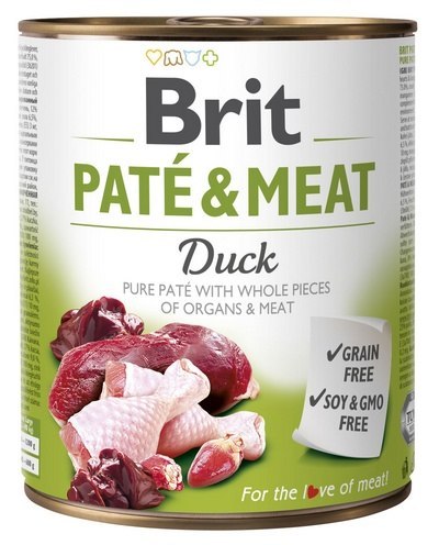 Brit Pate & Meat Dog Duck puszka 800g
