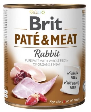 Brit Pate & Meat Dog Rabbit puszka 800g