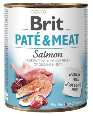 Brit Pate & Meat Dog Salmon puszka 800g