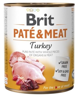Brit Pate & Meat Dog Turkey puszka 800g