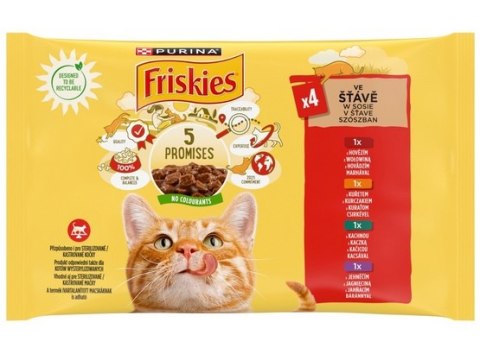 Friskies Mix mięsny w sosie saszetki 4x85g