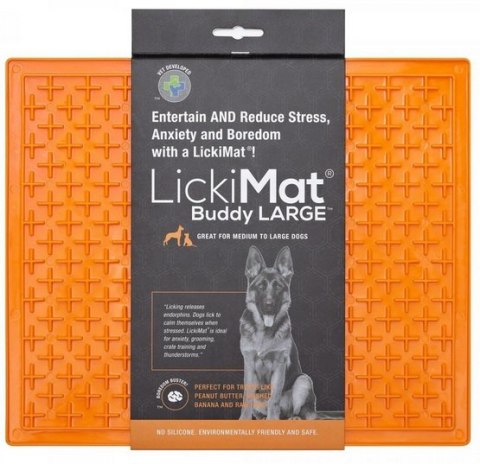 LickiMat Buddy Large Krzyżyk miękki pomarańczowy