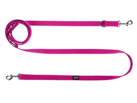 CHABA Smycz taśma regulowana M 16mm/260cm fuksja