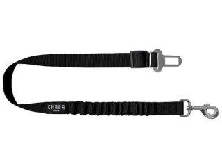 CHABA Wpinka do pasów bezpieczeństwa z amortyzatorem 25 czarna