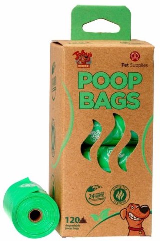 Toby's Choice Ekologiczne (degradowalne) zapachowe worki na odchody 120szt