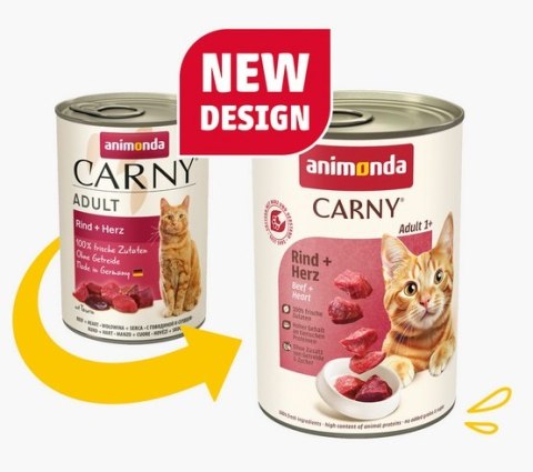 Animonda Carny Adult Wołowina + Serca puszka 400g