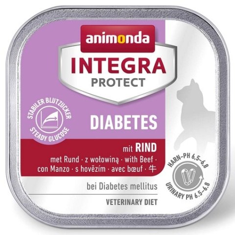 Animonda Integra Protect Diabetes dla kota - z wołowiną tacka 100g