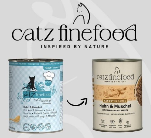 Catz Finefood Ragout N.613 Kurczak i Omułek puszka 380g
