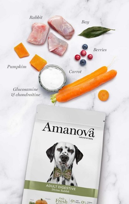 Amanova Dog Adult Digestive Divine Rabbit - królik 10kg