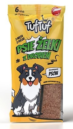 TUF TUF Psie Żelki - Paski z drobiem 6szt
