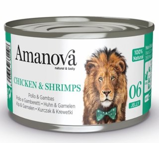 Amanova Cat Chicken & Shrimps - kurczak i krewetki w galaretce puszka 70g [06]