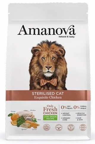 Amanova Cat Sterilised Exquisite Chicken - kurczak 1,5kg