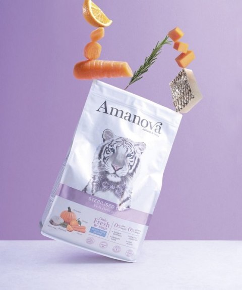 Amanova Cat Sterilised Fish Delicacy - biała ryba 1,5kg