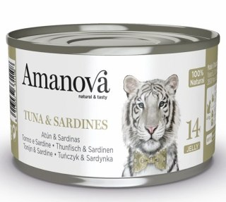 Amanova Cat Tuna & Sardines - tuńczyk i sardynki w galaretce puszka 70g [14]