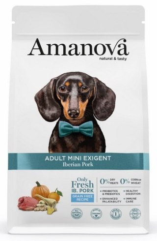 Amanova Dog Adult Mini Exigent Iberian Pork - wieprzowina 2kg