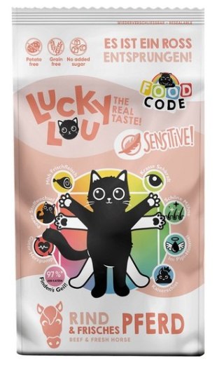 Lucky Lou Food Code Sensitive Wołowina & Konina 340g