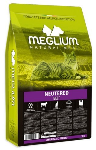 Meglium Cat Adult Neutered Beef 10kg