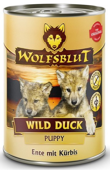 Wolfsblut Dog Wild Duck Puppy - kaczka i bataty puszka 395g