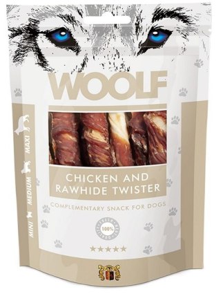 Woolf Chicken & Rawhide Twister 100g