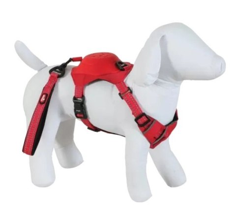 Zolux Szelki ze smyczą automatyczną Easyride XS czerwone