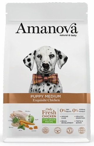Amanova Dog Puppy Medium Exquisite Chicken - kurczak 2kg