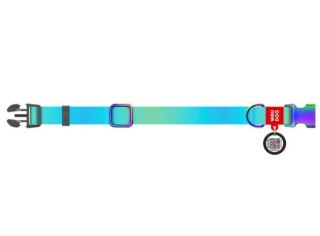 Collar WauDog Recycled Obroża nylonowa z QR-paszportem, gradient S 15mm x 25-35cm niebieski
