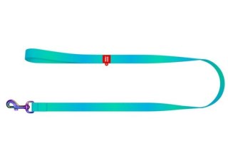 Collar WauDog Recycled Smycz nylonowa, gradient M 20mm/122cm niebieski