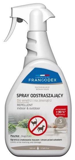 Francodex Spray do wnętrz i na zewnątrz odstraszający psy, koty i kuny 500ml