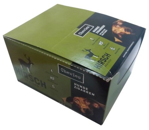 Chewies Hundezigarren Hirsch - jeleń BOX 50x25g