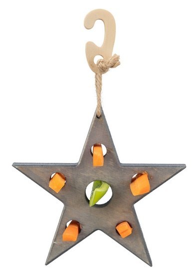 Trixie Zabawka Świąteczna dla gryzoni Gwiazda na przysmaki szara 14x17cm [TX-92655]