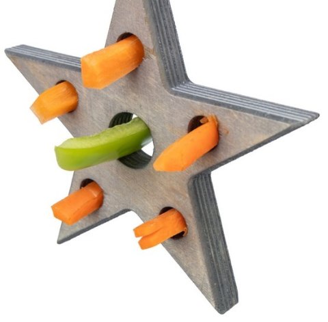 Trixie Zabawka Świąteczna dla gryzoni Gwiazda na przysmaki szara 14x17cm [TX-92655]
