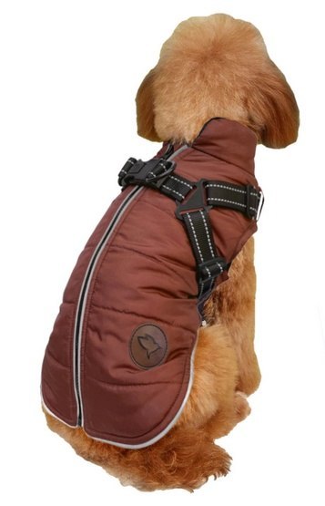 Zolux Kurtka puchowa z szelkami dla psa R.35 ceglasta