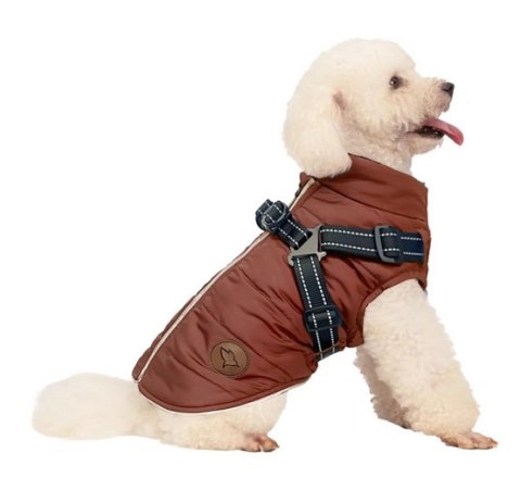 Zolux Kurtka puchowa z szelkami dla psa R.40 ceglasta