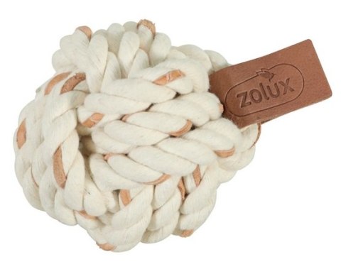 Zolux Zabawka dla psa do aportowania piłka sznurowa Leather Touch 7cm