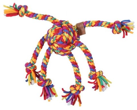 Zolux Zabawka dla psa szarpak ośmiornica sznur Rainbow 38cm