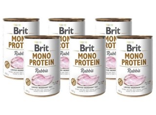 Brit Mono Protein Rabbit puszki 6x400g