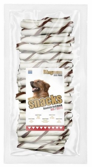 Magnum Rawhide patyczki Rollstick 12,5cm/40szt czerwone [16402]