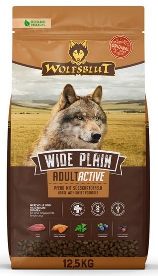 Wolfsblut Dog Wide Plain Active - konina i bataty 12,5kg